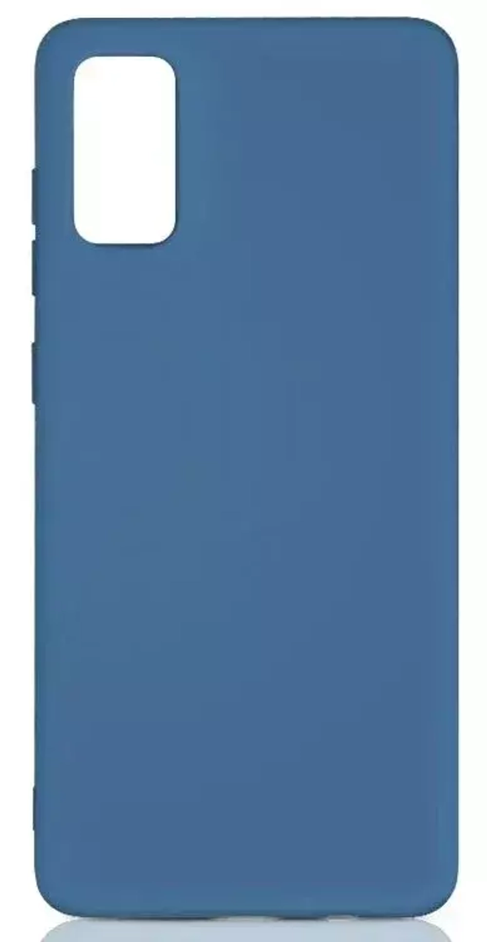 Силиконовый чехол с микрофиброй для Samsung Galaxy A42 blue DF