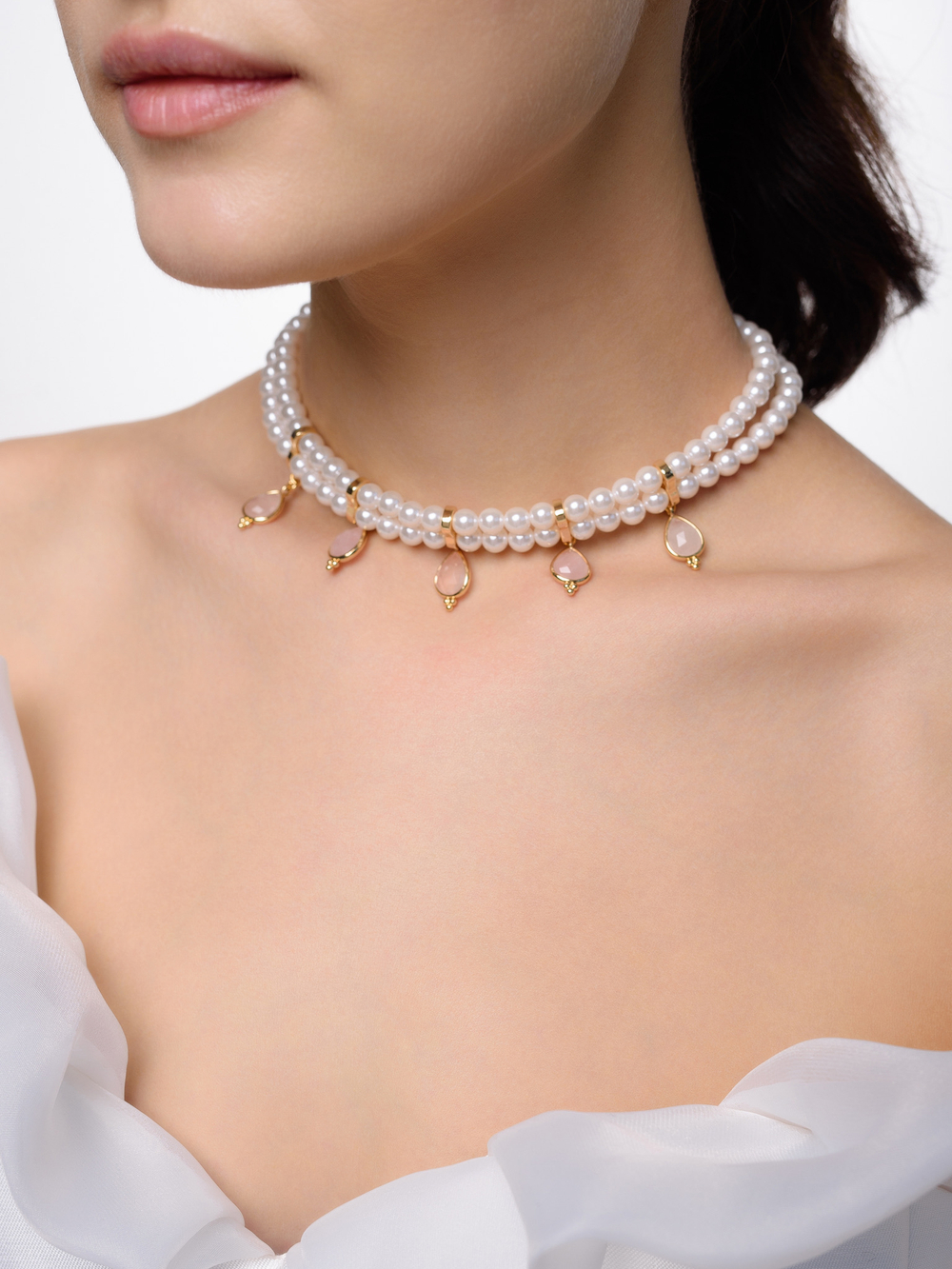 Колье "Glory pink" Gold