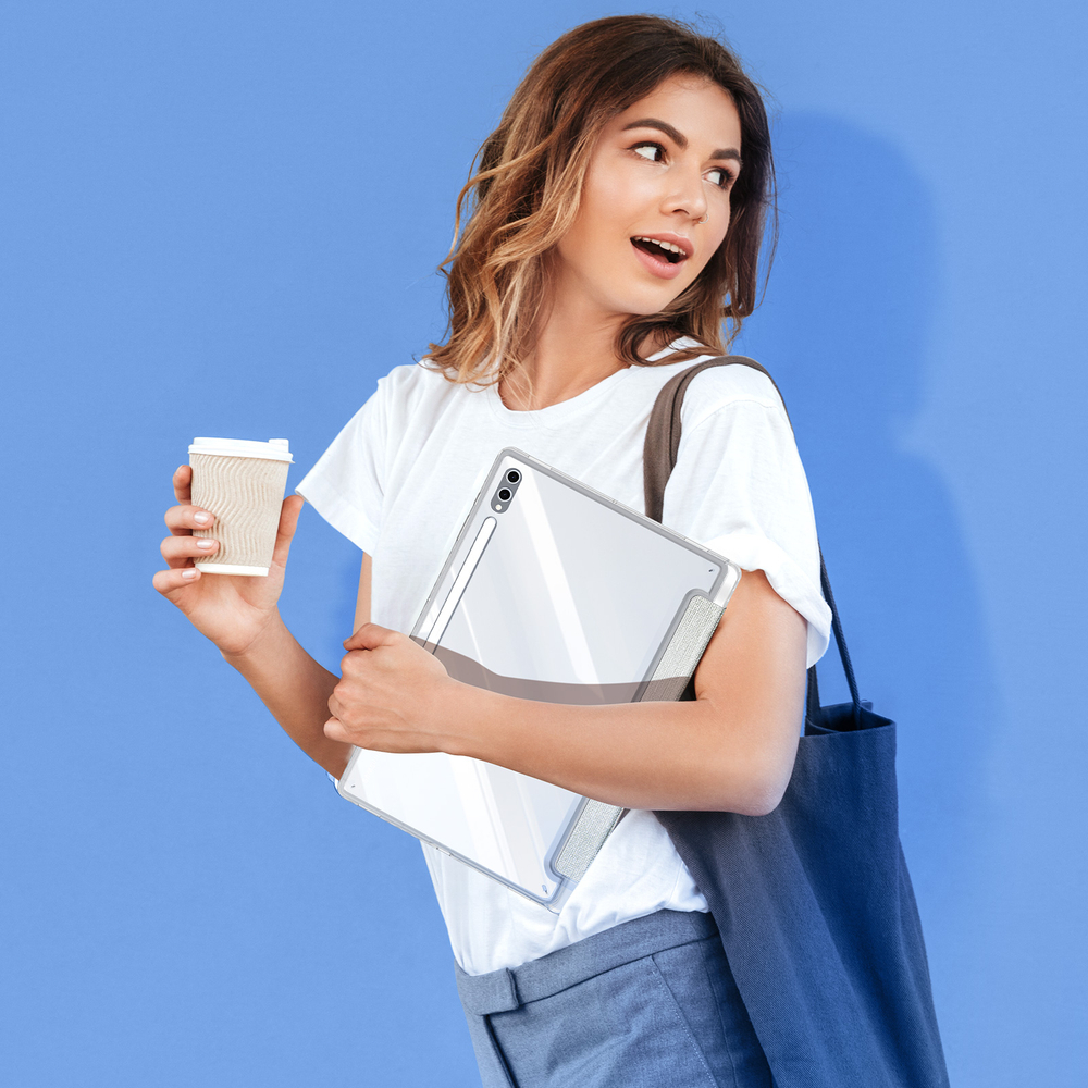 Чехол книжка зеленого цвета от Dux Ducis для Samsung Galaxy Tab S9 Ultra, Tab S10 Ultra и Tab S8 Ultra, серия Unid Series Case