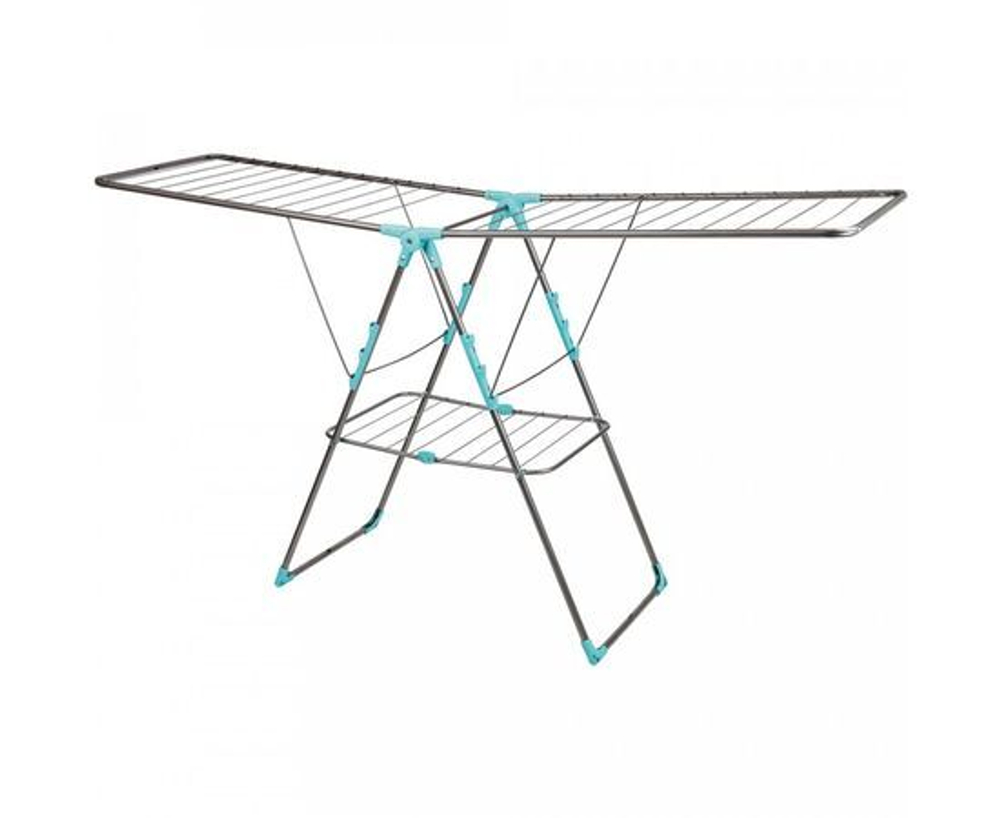 Сушилка напольная для белья Nika двухуровневая СБ8 181 см x 54 см, серебристая