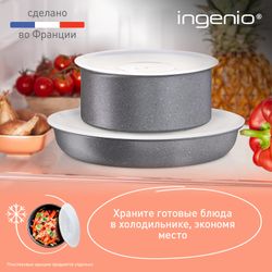 Набор посуды со съемной ручкой Tefal Ingenio Natural Force 7 предметов 16/24/24 см L3969172