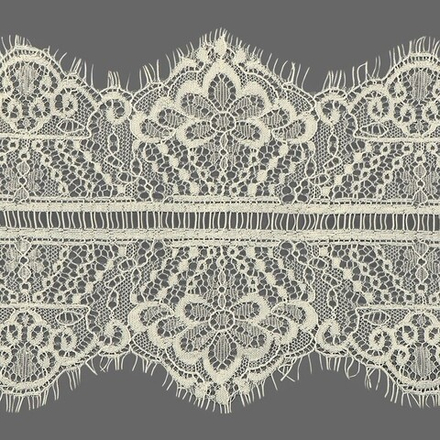 Кружево французское шир.13см молочный арт.J212