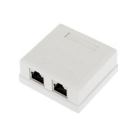 Розетка компьютерная внешняя, 2-порта RJ-45 (8P8C), FTP экранированная, категория 6, REXANT