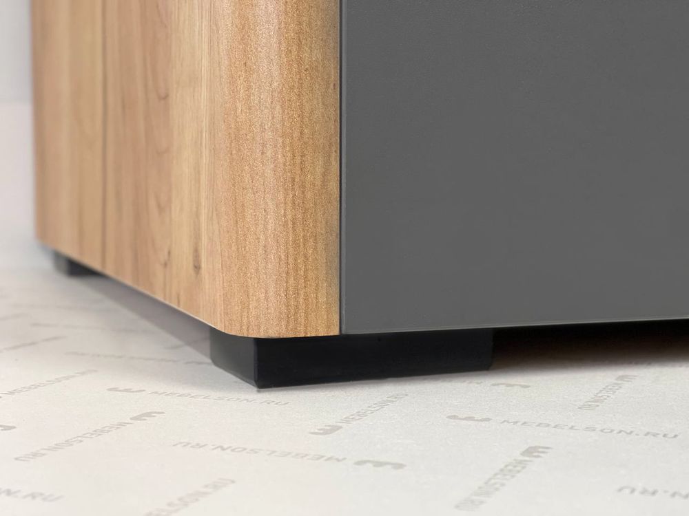 Шкаф трехдверный "Адам" с зерк (Дуб крафт золотой/Графит)