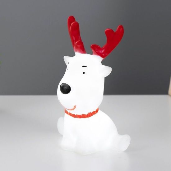 Новогодний ночник "Олененок с рожками" 1Вт белый 10,5*8*14 см.
