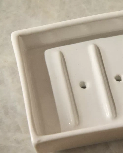 ZARA HOME МЫЛЬНИЦА ИЗ БЕЛОГО ФАЯНСА ДЛЯ ВАННОЙ, БЕЛЫЙ