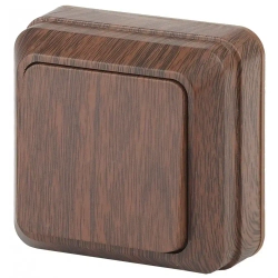 Выключатель Intro Quadro 2-101-10 одноклавишный 10А-250В IP20 ОУ венге