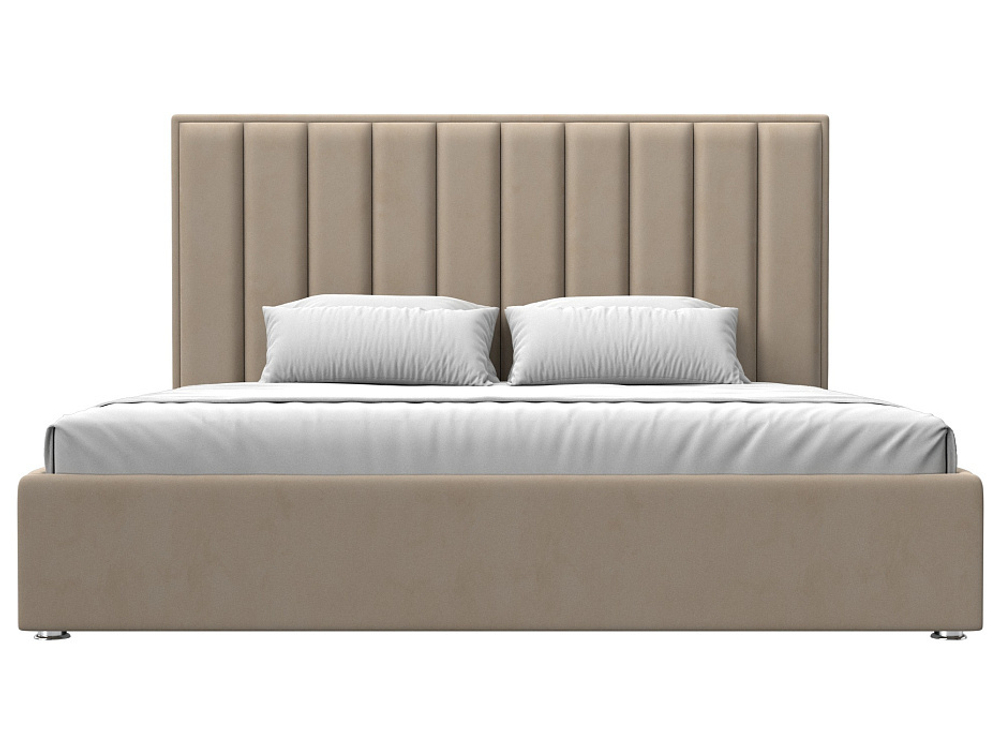 Кровать интерьерная Афродита 200, Бежевый, Велюр, 120602