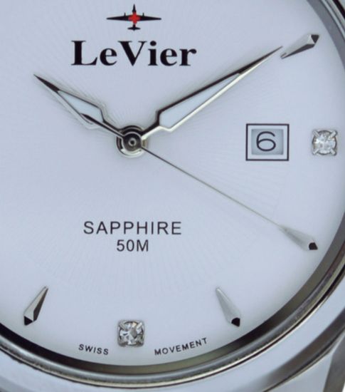 LeVier L 7522 M Мужские французские наручные часы из вольфрама крупный план