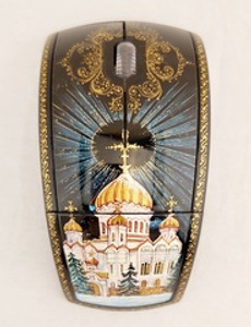 Мышь беспроводная, складная "Храм Христа Спасителя"