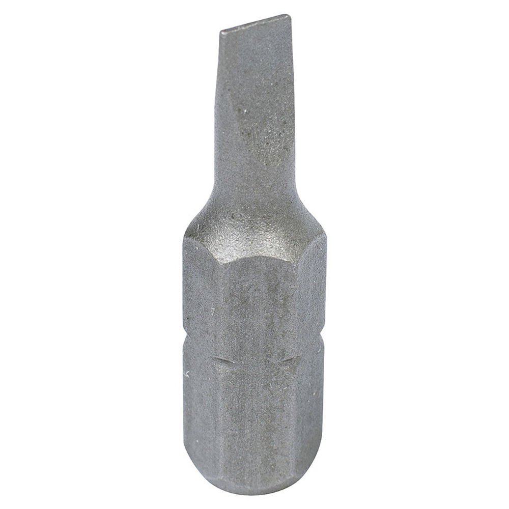 KING TONY (102504S1) Вставка (бита) торцевая 1/4", L = 25 мм, Slotted, SL4.0 х 0.5 мм