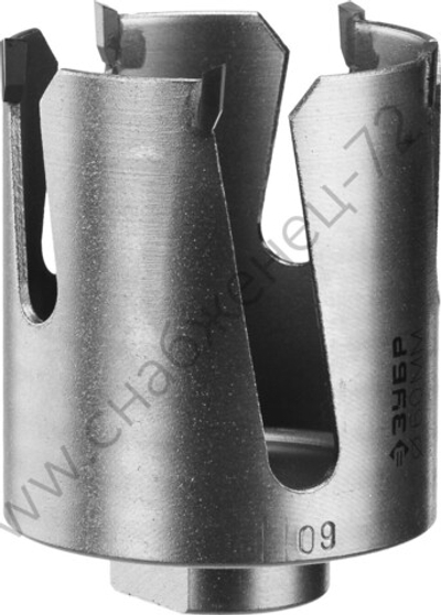 ЗУБР ПРОУНИВЕРСАЛ 60 мм, Коронка с твердосплавными резцами, Профессионал (29514-60)