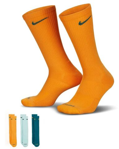 Носки теннисные Nike Everyday Plus Cushioned Training Crew Socks 3P - разноцветный