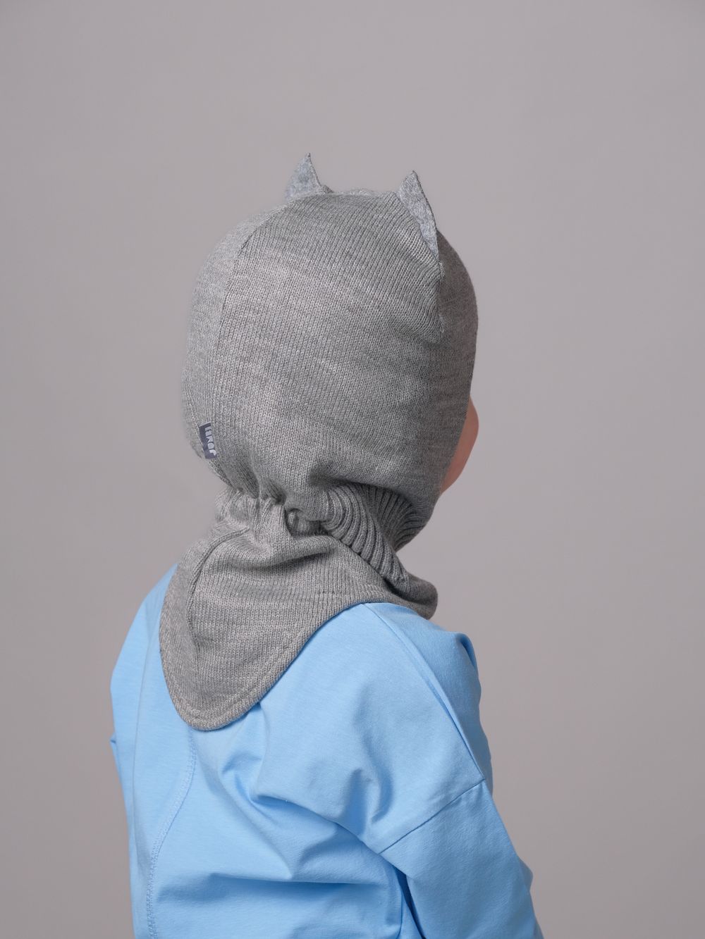 Шлем весенний/осенний вязаный (Пепельный) Бэтмен