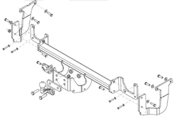 Фаркоп Brink (Thule) 618500 для CITROEN SPACETOURER / PEUGEOT EXPERT, TRAVELLER / TOYOTA PROACE 16-(паспорт и сертификат в комплекте)(без электрики)