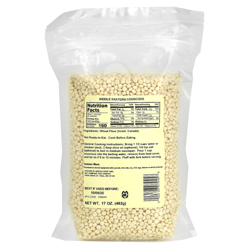 Bergin Fruit and Nut Company, Ближневосточный кускус, 482 г (17 унций)