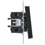BRITE Выключатель 1-клавишный с индикацией 10А ВС10-1-1-БрЧ черный IEK