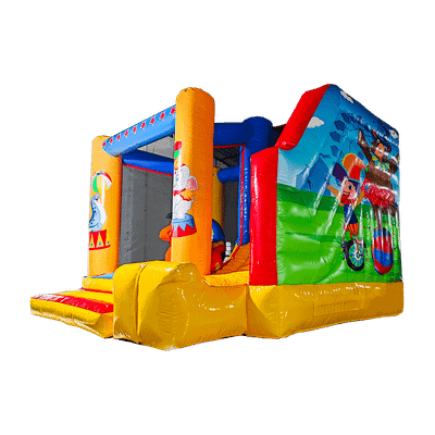 Коммерческий надувной батут «Поход в цирк» с горкой, 4*3,5*2,6 м.