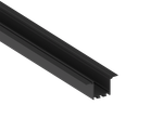 Встраиваемый алюминиевый профиль под шпаклевку,  40х76х2000. Цвет: Черный матовый, RAL9005, Серия:DN8ALE