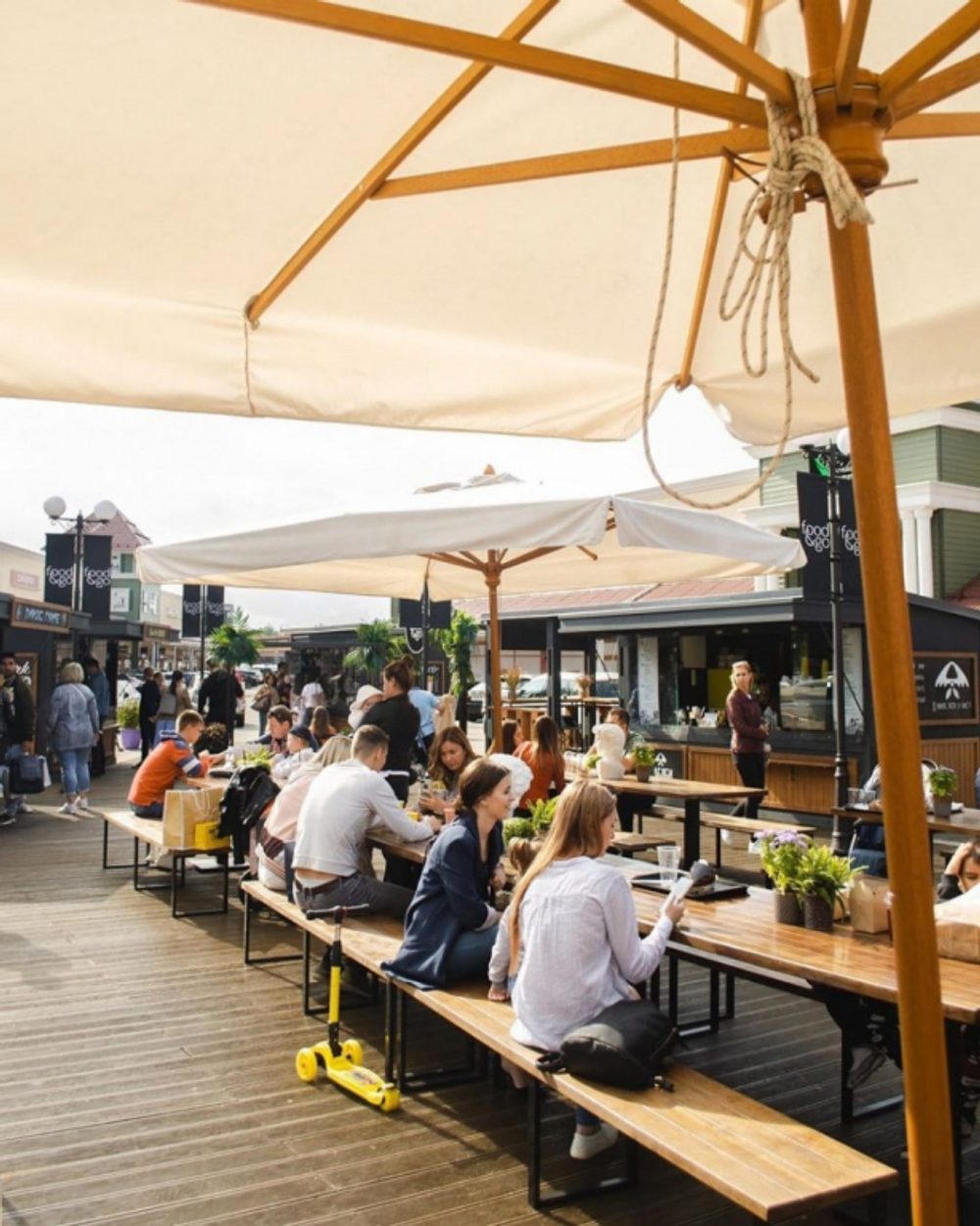 Зонт профессиональный 2х3 м Scolaro Palladio Standard, натуральный, слоновая кость