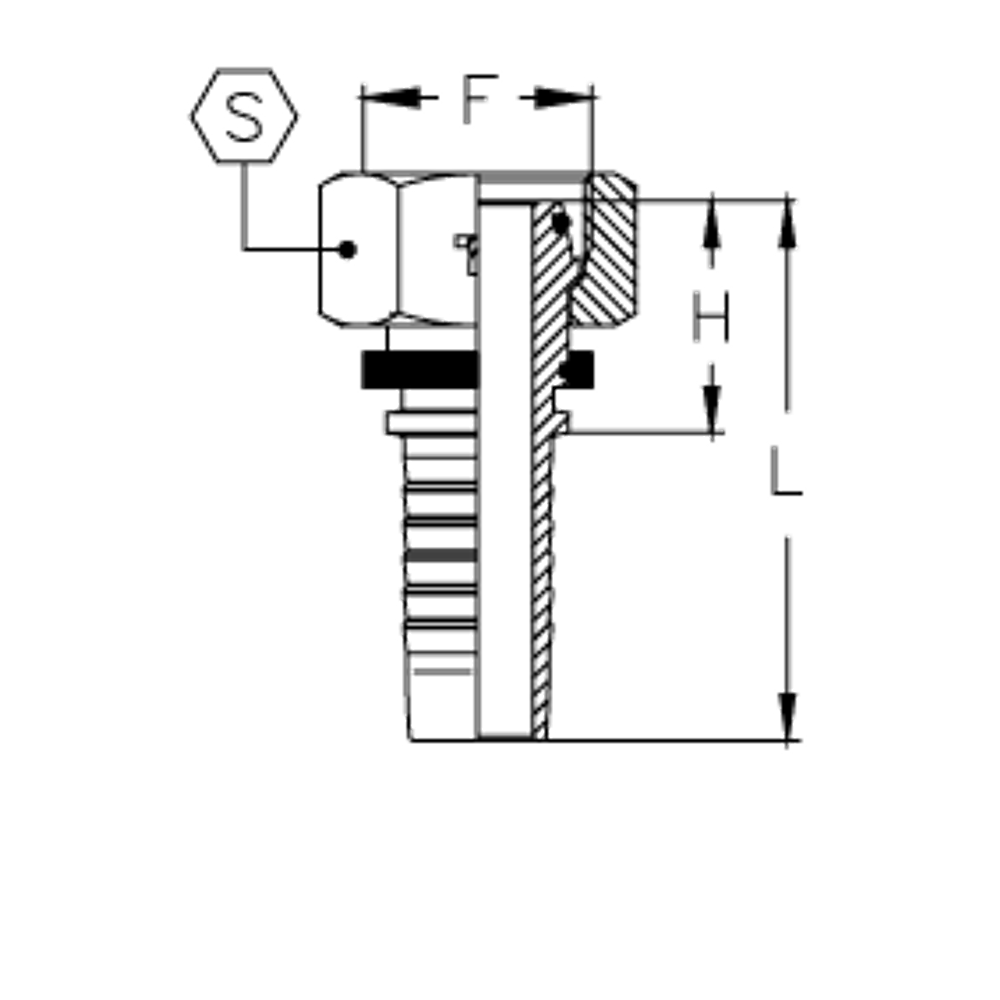 Фитинг DN 05 DKO-S (Г) 16x1.5 8