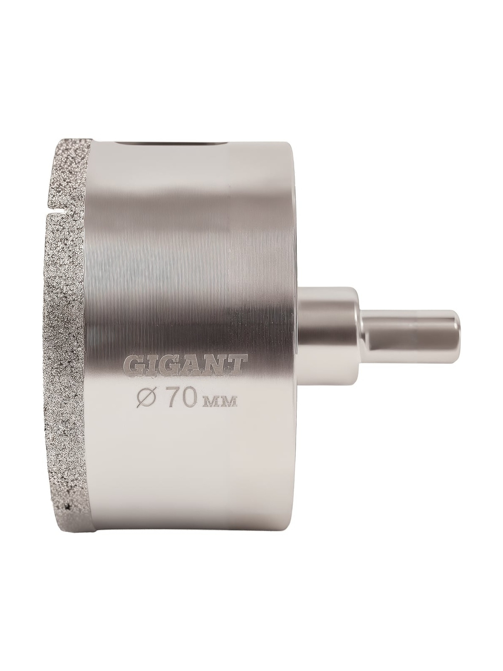 Алмазная коронка по стеклу и керамике 70 мм Gigant DBG-11075