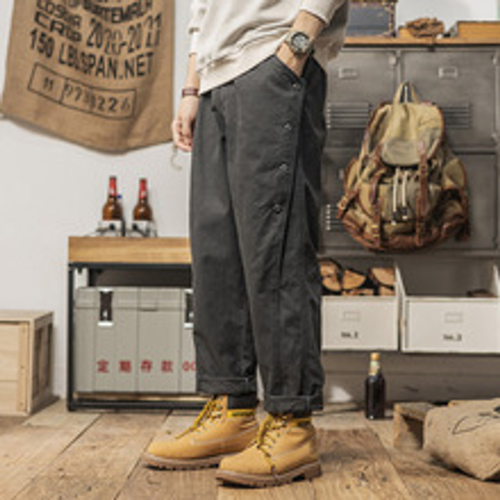 Брюки повседневные брюки с четырьмя пуговицами от кармана.Сезон весна и осень