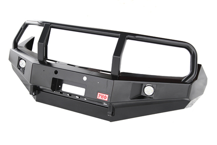 Бампер силовой передний Nissan Navara D40/Pathfinder R51 (2010-2014) с доп. фарами и защитной дугой РИФ