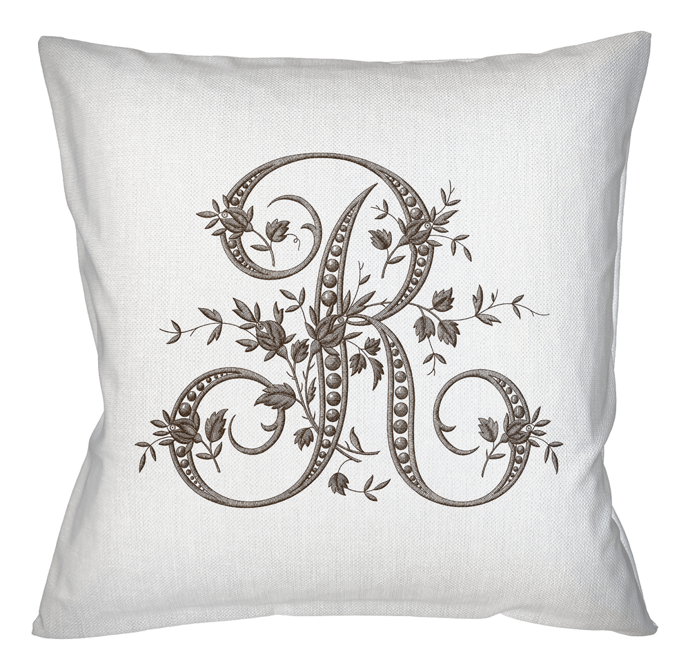 Арт-подушка Объект мечты Монограмма буквы R