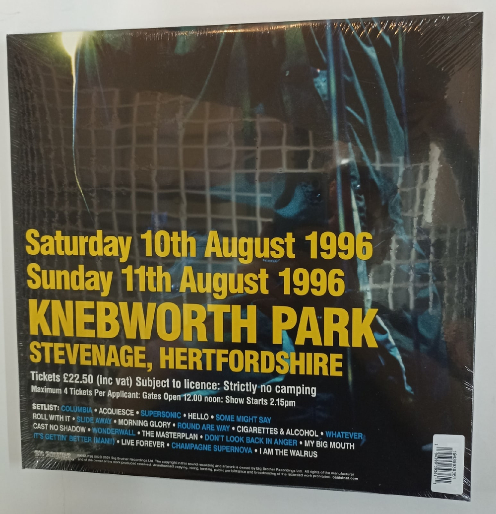 Виниловая пластинка Oasis - Live At Knebworth, 3 LP