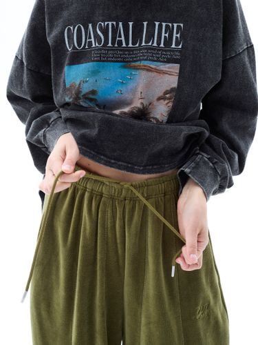 Графитовый хлопковый лонгслив COASTAL LIFE