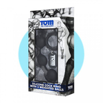 Анальные шарики Tom of Finland Silicone Cock Ring with 3 Weighted Balls