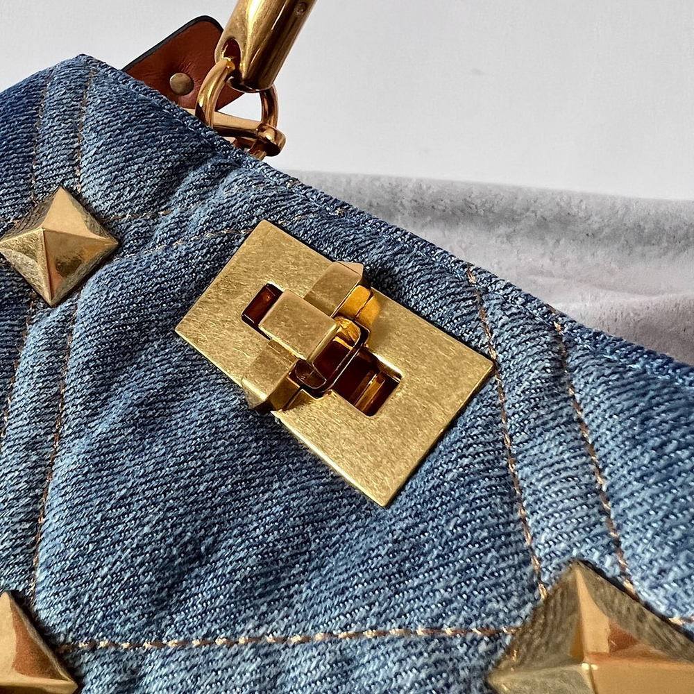 Valentino Roman Stun in Denim 21 cm