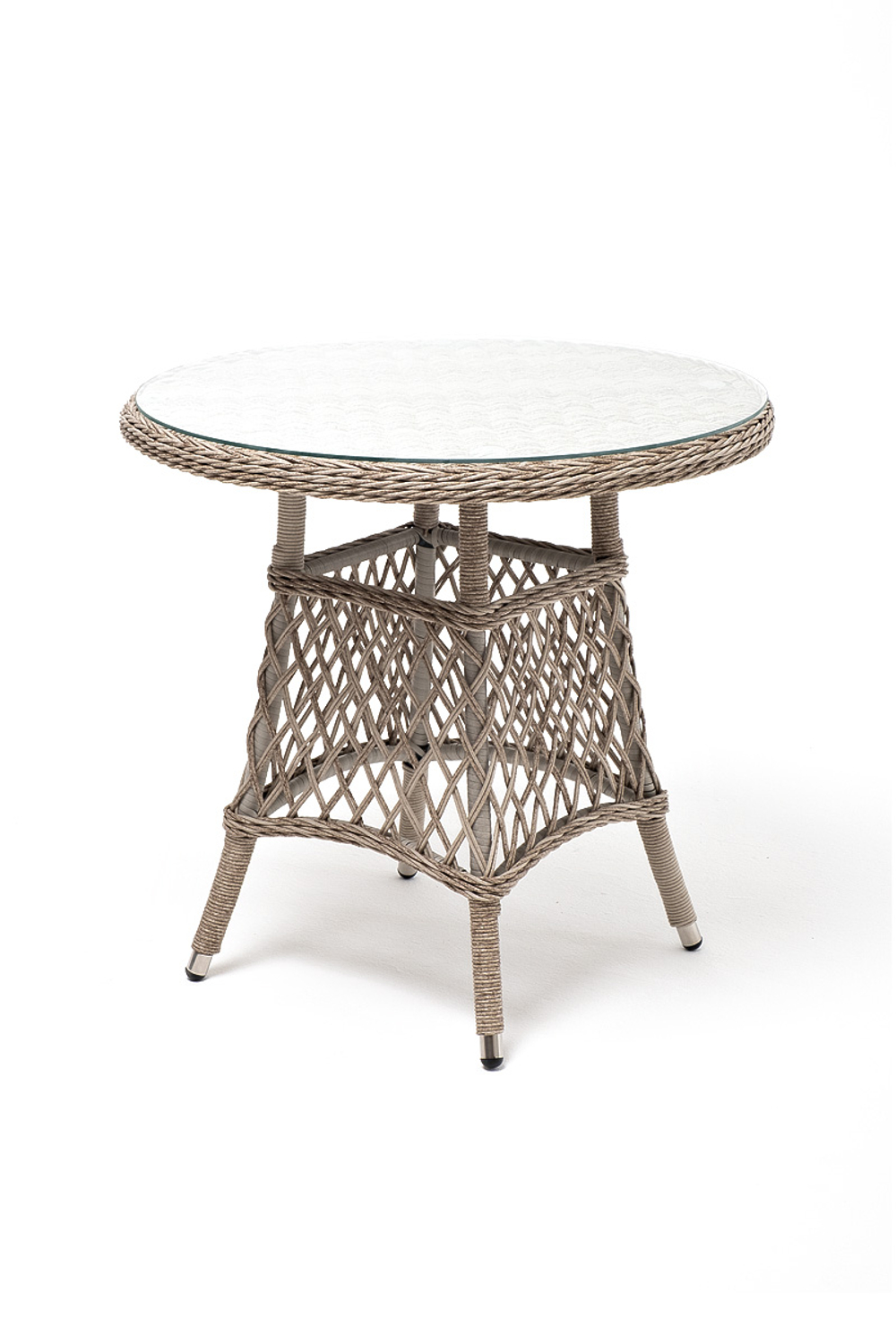 "Эспрессо–80 L" обеденная группа плетеная, цвет бежевый