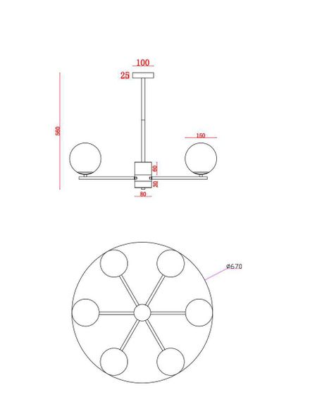 Подвесная люстра Freya Marble FR5230PL-06BS