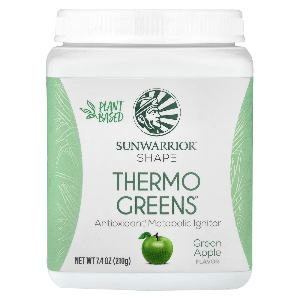 Sunwarrior, Shape, Thermo Greens, зеленое яблоко, 210 г (7,4 унции)
