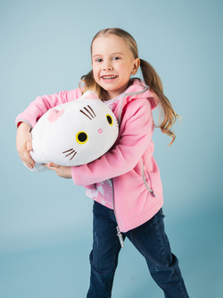 Толстовка флисовая "Котенок" розовый