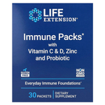 Life Extension, Иммунные пакеты с витаминами C и D, цинком и пробиотиком, 30 пакетиков