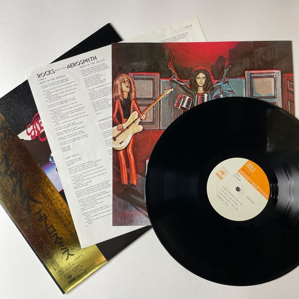 Винтажная виниловая пластинка LP Aerosmith Rocks (Japan 1976) (Obi) Lick And A Promise