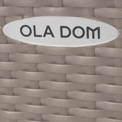 Кашпо с автополивом напольное Rattan Ola Dom, 14 литров. Цвет: Серый.