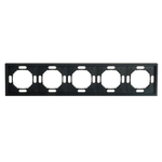 Рамка STEKKER, PFR00-5005-05 5-местная, серия Эмили, черный уголь, soft touch 49862