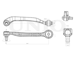Рычаг подвески поперечный передний верхний правый UNIO SSP-40116
