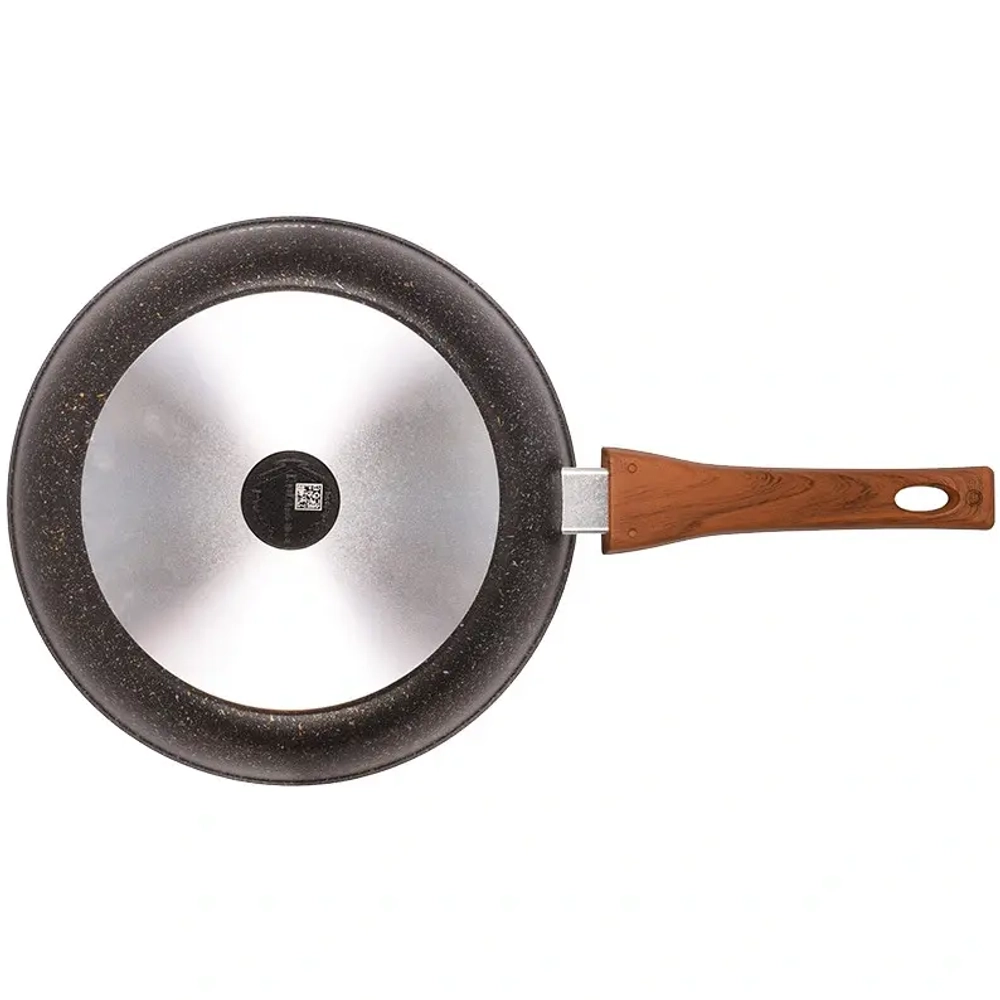 Сковорода 24*6см «Granit ultra» (black-gold) со съемной ручкой и стекл. крышкой сгбг243а