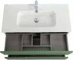 Тумба с раковиной Cezares DUET-N 100 DUET-N-1000-2C-SO-PS-P фисташковый софт