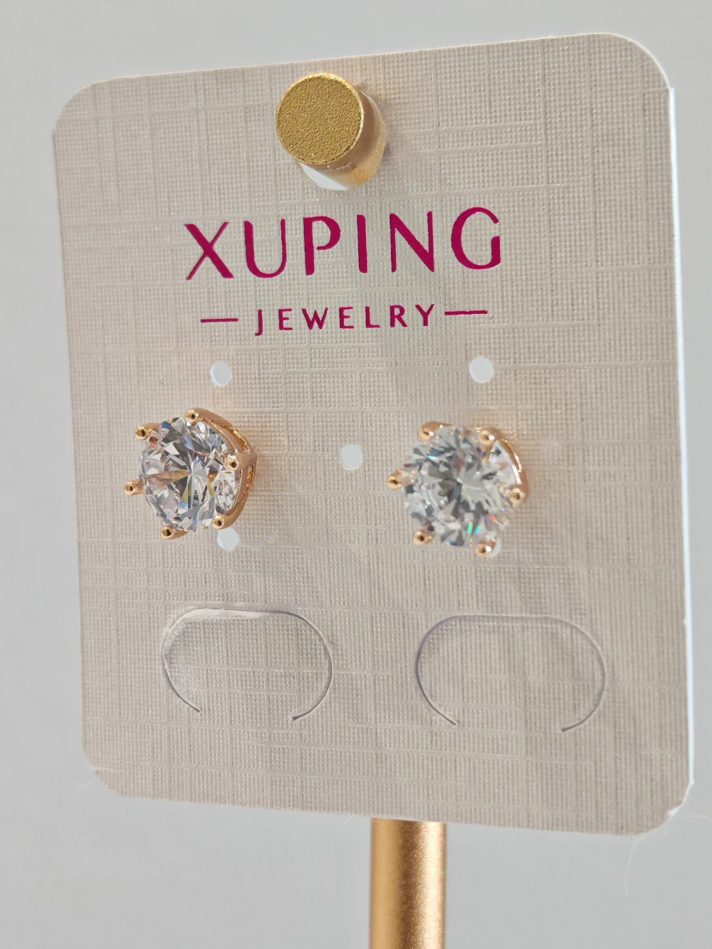 Серьги Xuping «Сияющий кристалл» Gold 18K