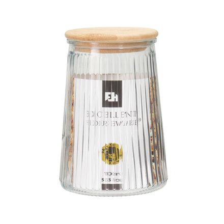 Банка для хранения ребристая с крышкой 1000 мл