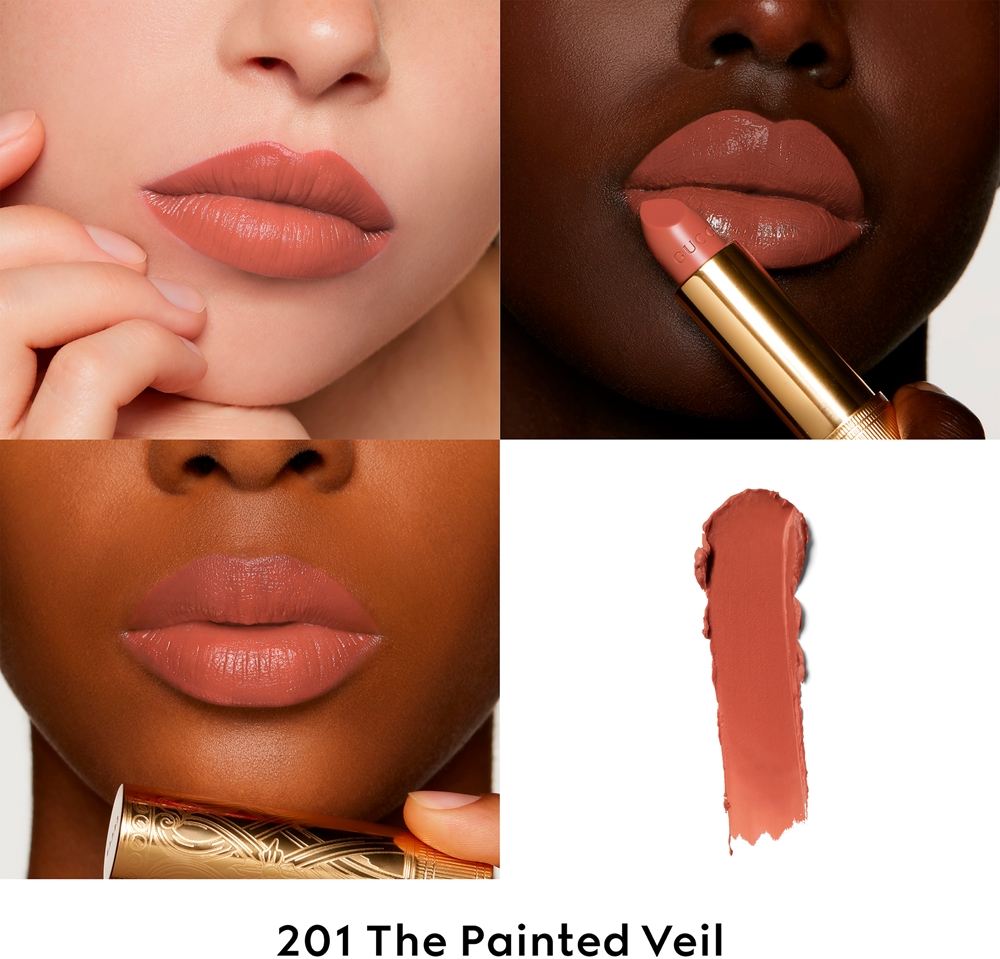 Gucci Gucci Beauty Rouge a Levres Satin Lipstick - Бархатная помада оттенок 201 The Painted Veil, 3 g
