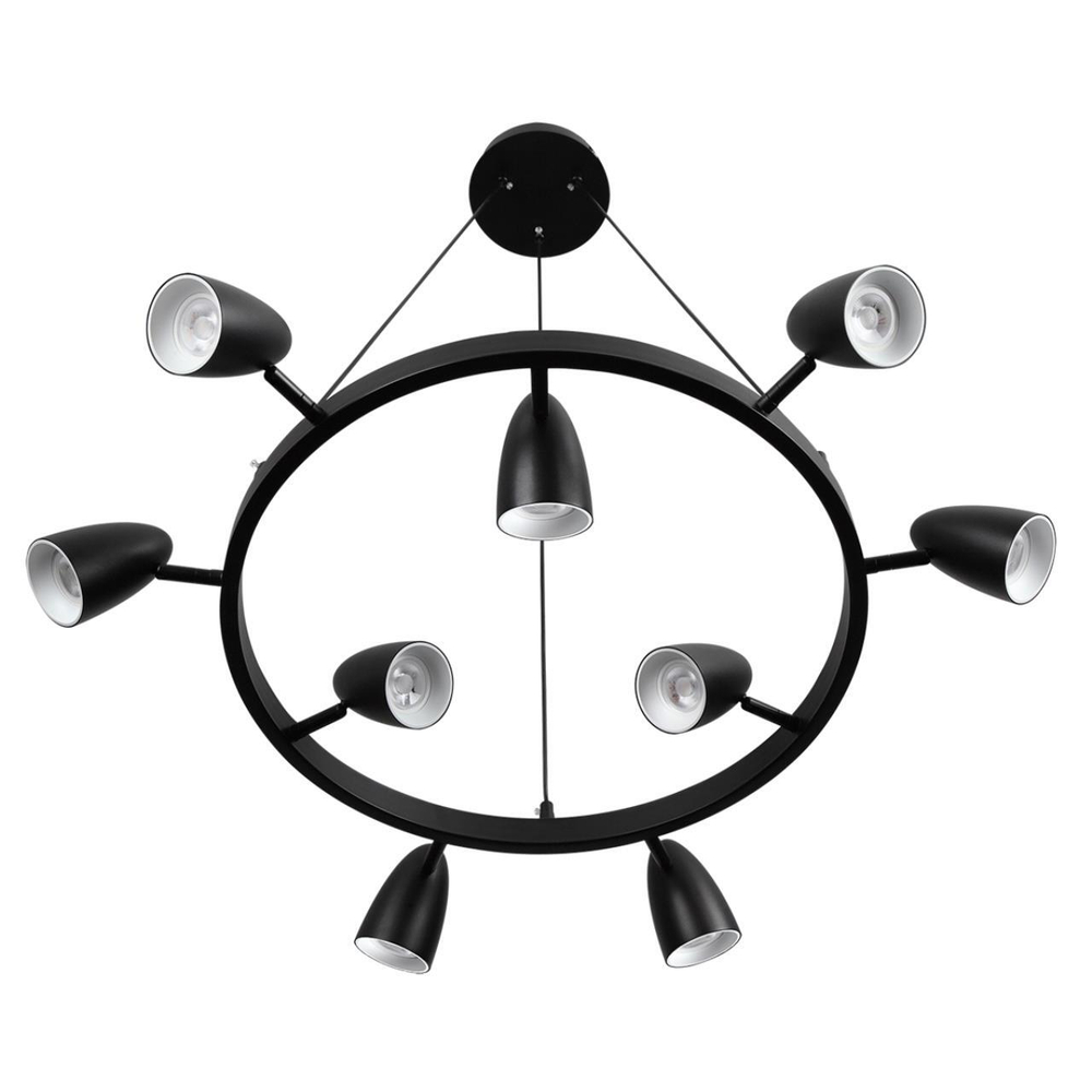 8237/9 COMFI LN25 210 черный, металл Светильник подвесной GU10 LED 9*7W 220V ILMINA