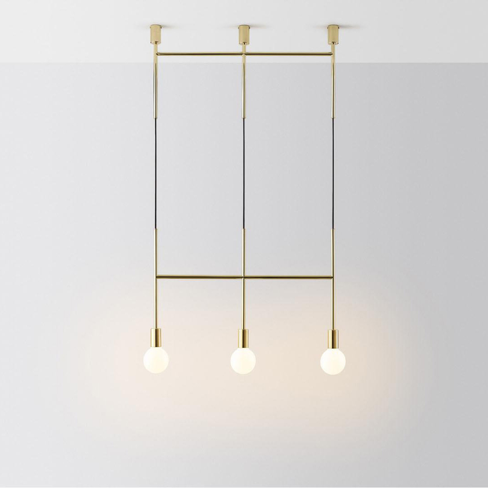 Ceiling design lamp  Triple Step by Volker Haug (Gold)