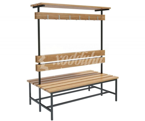 Скамейка с вешалкой для раздевалок «Ювентус» двухсторонняя